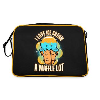 J’aime la crème glacée beaucoup gaufre - Sac Retro - noir/or - Dos