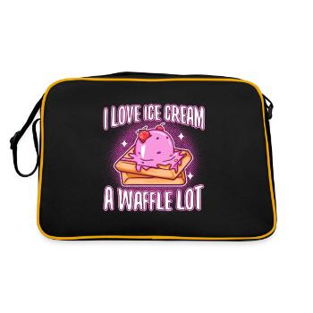 J’aime la crème glacée beaucoup gaufre - Sac Retro - noir/or - Dos