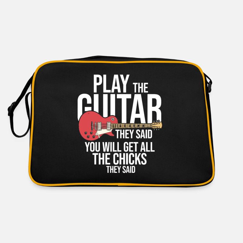 Akustik Spruch Für E-Gitarre Konzert Gitarre Retro Tasche