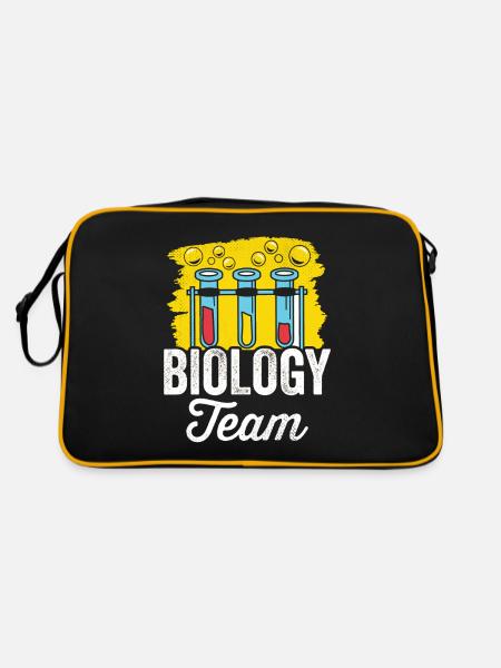 Biology Team Biologist Biology Teacher - Retro Bag - black/gold - Back