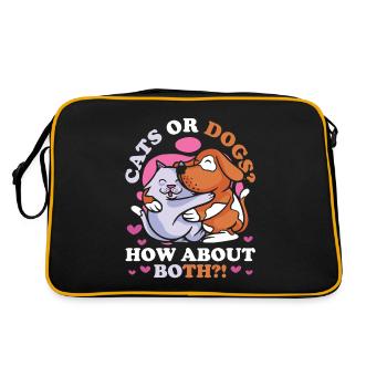 Cats or dogs, how about both cats - Retro Bag - black/gold - Back