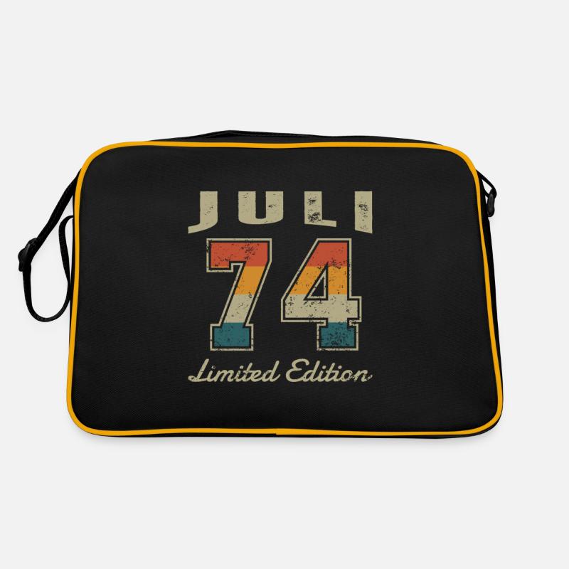 Geburtstag: Juli 1974 - Limited Edition Retro - Retro Tasche - Schwarz/Gold