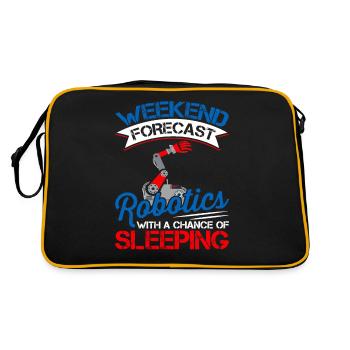 Weekend forecast robotics lovers - Retro Bag - black/gold - Back
