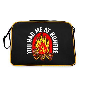 Tu m’as eu au feu de joie - Sac Retro - noir/or - Dos