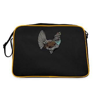 Capercaillie I Poulet Motif de grand tétras pour chasseur - Sac Retro - noir/or - Dos