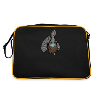 Capercaillie I Poulet Motif de grand tétras pour chasseur - Sac Retro - noir/or - Dos