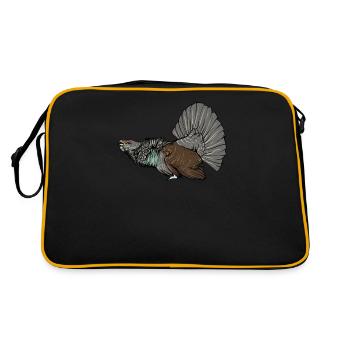 Capercaillie I Poulet Motif de grand tétras pour chasseur - Sac Retro - noir/or - Dos