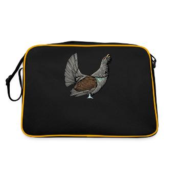 Capercaillie I Poulet Motif de grand tétras pour chasseur - Sac Retro - noir/or - Dos