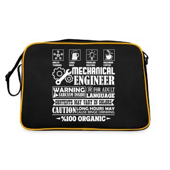 Mechanical Engineer Mechanical Engineer Jobs - Retro Bag - black/gold - Back