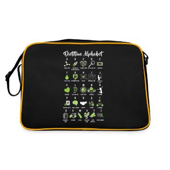 Dietitian Alphabet Health Coach Future Dietitians - Retro Bag - black/gold - Back