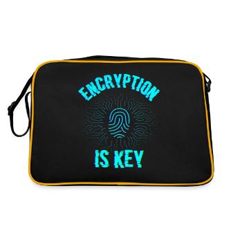 Encryption is the key Coding Coder - Retro Bag - black/gold - Back