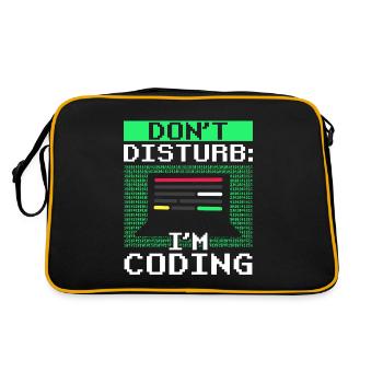 Don't bother: I program Coding Coder - Retro Bag - black/gold - Back