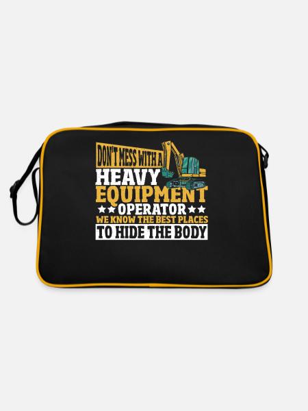 Don't Mess With A Heavy Equipment Operator - Retro Bag - black/gold - Back