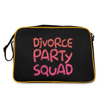 Divorce Party Squad 3 - Retro Tasche - Schwarz/Gold - Hinten