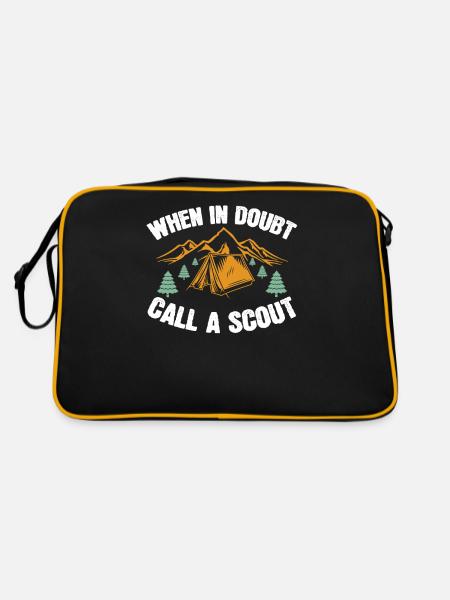 Boy Scout drôle - Sac Retro - noir/or - Dos