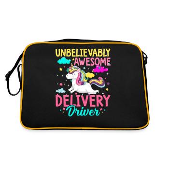 Ingenious delivery driver appreciation expert - Retro Bag - black/gold - Back