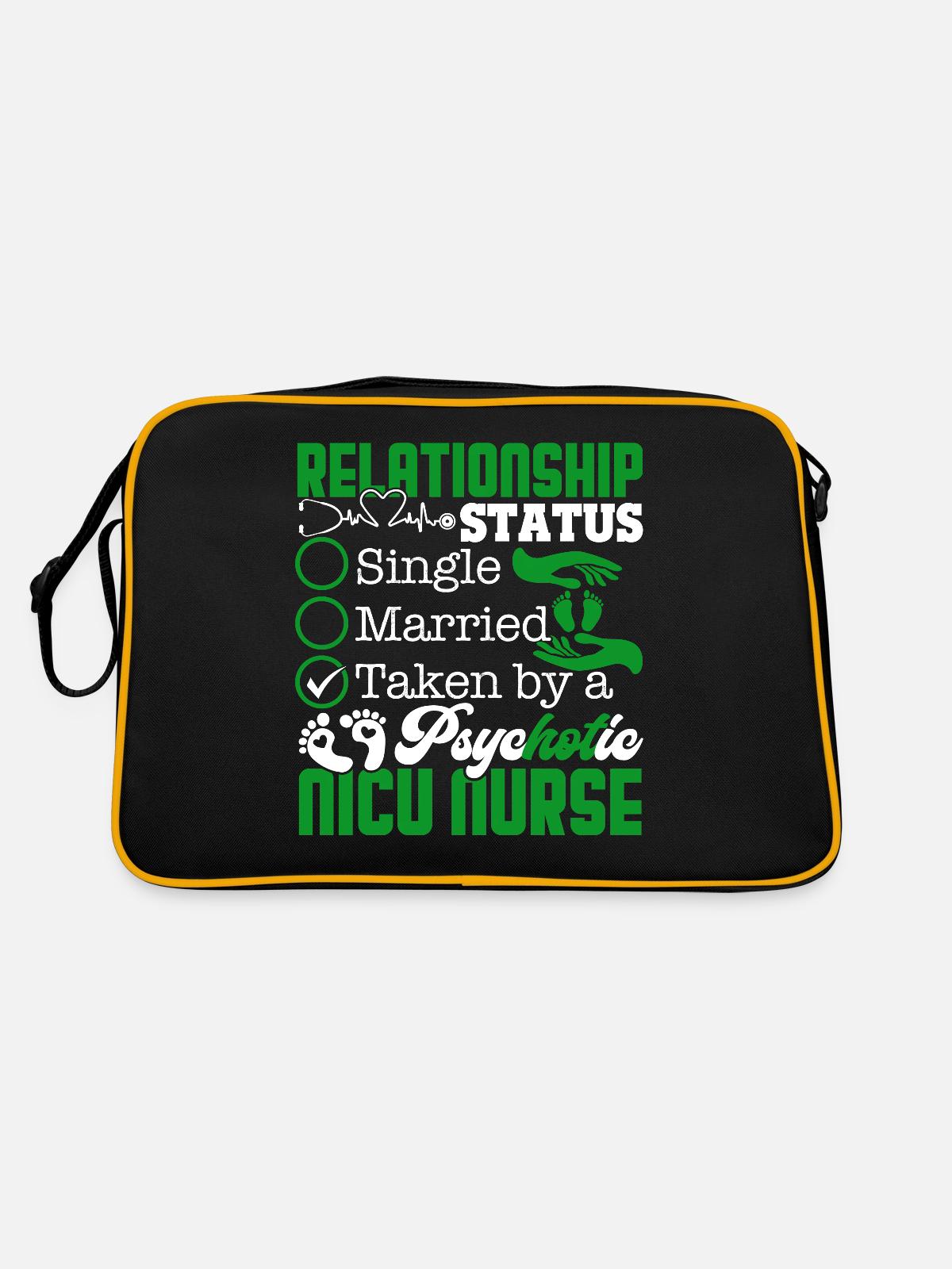 Nicu Nurse Relationship Status - Retro Bag - black/gold - Back