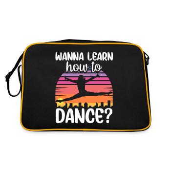 Do you want to learn to dance dance school dance teacher - Retro Bag - black/gold - Back