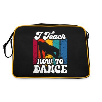 I teach how to dance, dance teacher, dance school - Retro Bag - black/gold - Back