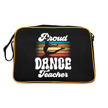 Proud Dance Teacher Dance School Dance Teacher Dancing - Retro Bag - black/gold - Back