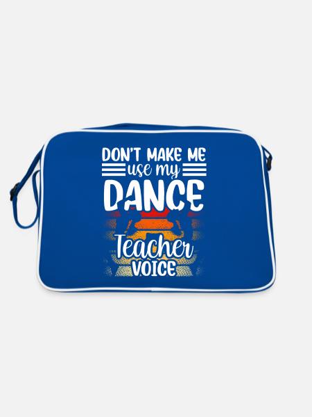 Mon professeur de danse Voix Professeur de danse École de danse - Sac Retro - bleu/blanc - Dos