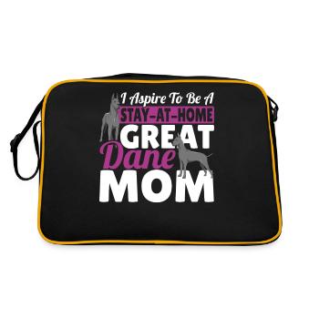 I Aspire To Be A Stay-At-Home Great Dane Mom - Retro Bag - black/gold - Back