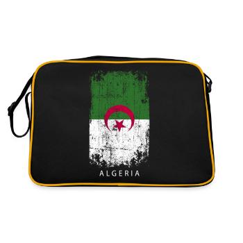 Souvenir avec le drapeau du pays de l’Algérie - Sac Retro - noir/or - Dos