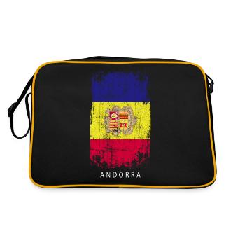 Souvenir with the flag of Andorra - Retro Bag - black/gold - Back