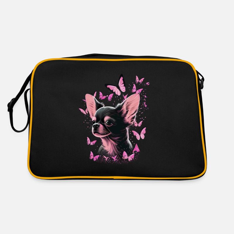 Chihuahua Chien Papillon 15 Sac Retro