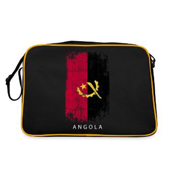 Souvenir avec le drapeau du pays de l’Angola - Sac Retro - noir/or - Dos