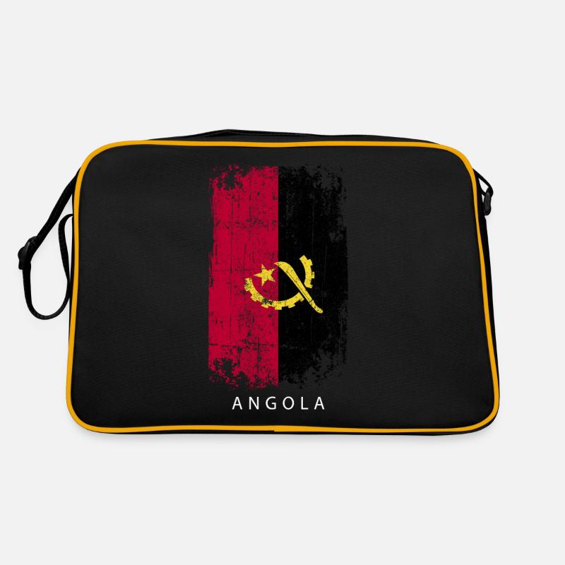 Souvenir avec le drapeau du pays de l’Angola Sac Retro