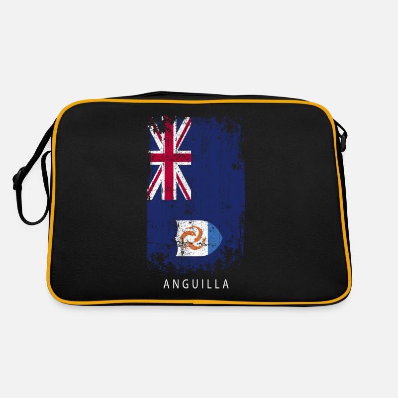 Souvenir avec le drapeau du pays d’Anguilla Sac Retro