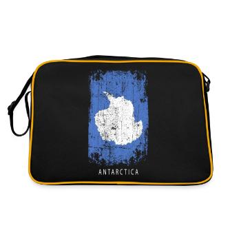 Souvenir avec le drapeau du pays de l’Antarctique - Sac Retro - noir/or - Dos