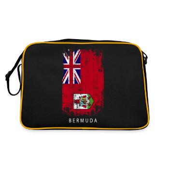 Souvenir avec le drapeau du pays des Bermudes - Sac Retro - noir/or - Dos