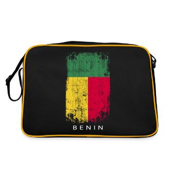 Souvenir avec le drapeau du pays du Bénin - Sac Retro - noir/or - Dos