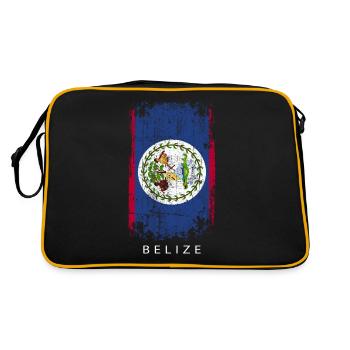 Souvenir avec le drapeau du Belize - Sac Retro - noir/or - Dos