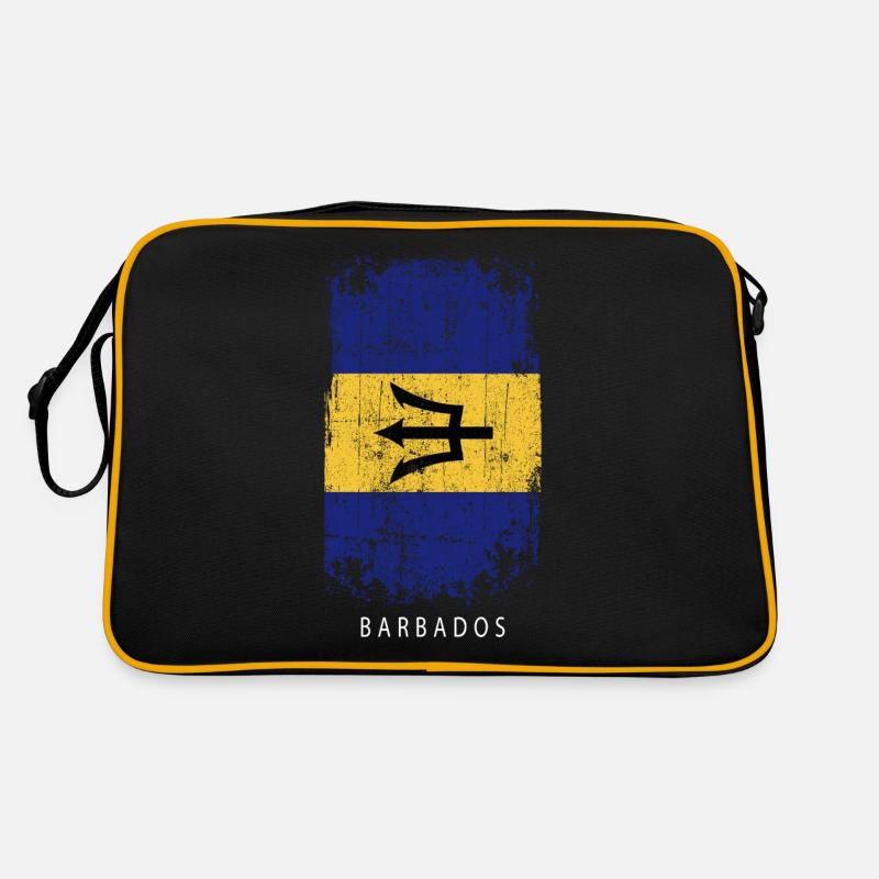 Souvenir avec le drapeau de la Barbade Sac Retro