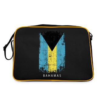 Souvenir avec le drapeau du pays des Bahamas - Sac Retro - noir/or - Dos