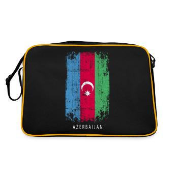 Souvenir Mit Der Landflagge Von Azerbaijan - Retro Tasche - Schwarz/Gold - Hinten