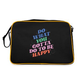 Citations de motivation inspirantes Dictons - Sac Retro - noir/or - Dos