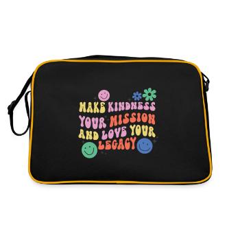Citations de motivation inspirantes Dictons - Sac Retro - noir/or - Dos