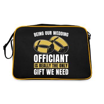 Officiant Being Our Wedding Officiant Is Minister - Retro Bag - black/gold - Back