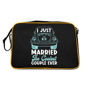 Officiant I Just Married The Coolest Couple Pastor - Retro Bag - black/gold - Back