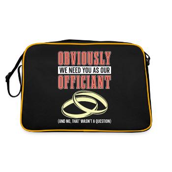 Officiant Obviously We Need You Marriage Officiant - Retro Bag - black/gold - Back