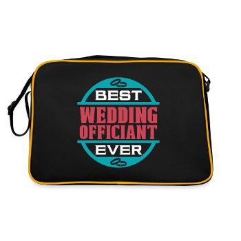 Officiant Best Ever Wedding Officiant Minister - Retro Bag - black/gold - Back
