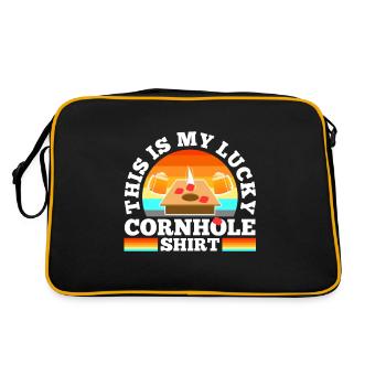 C’est ma chemise porte-bonheur en cornhole - Sac Retro - noir/or - Dos