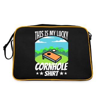 C’est ma chemise porte-bonheur en cornhole - Sac Retro - noir/or - Dos