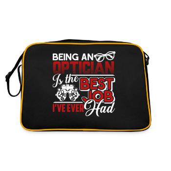 Optician Optician Is The Best Job - Retro Bag - black/gold - Back