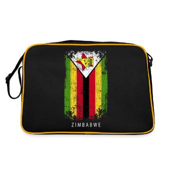 Souvenir avec le drapeau du Zimbabwe - Sac Retro - noir/or - Dos