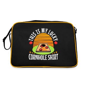C’est ma chemise porte-bonheur en cornhole - Sac Retro - noir/or - Dos